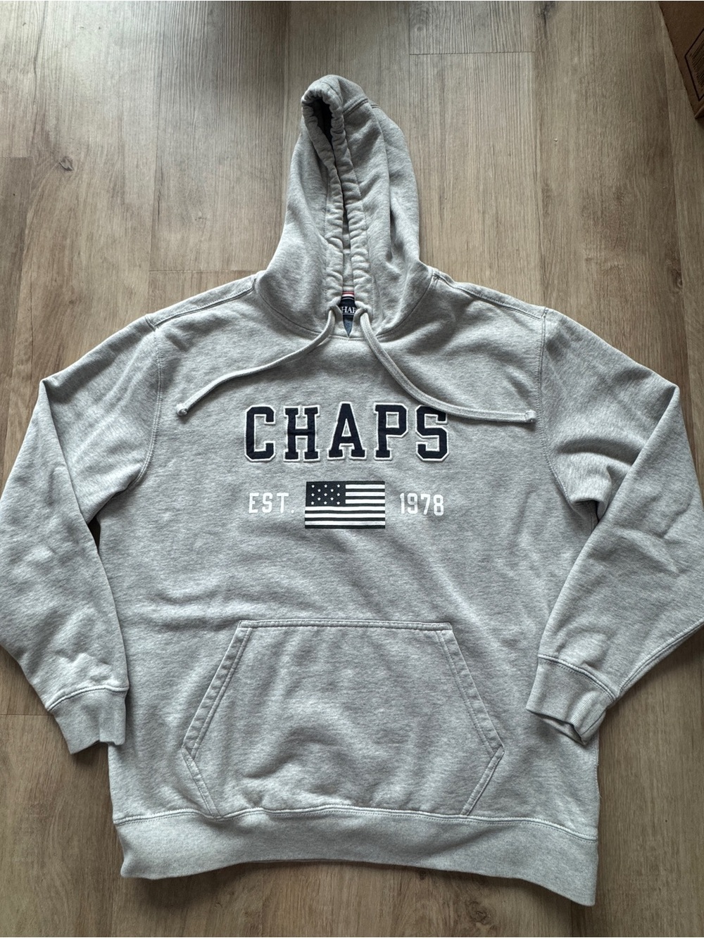 Chaps Gray Hoodie Sz XL